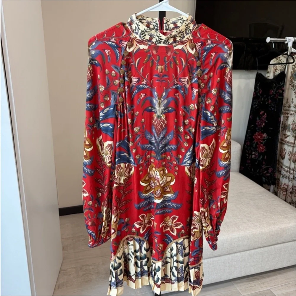 Farm Rio: Red Winter Breeze Lenzing Viscose Mini Dress - Picture 5 of 13